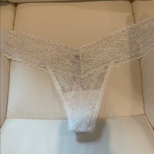 Victoria's Secret Silver Lace Panty